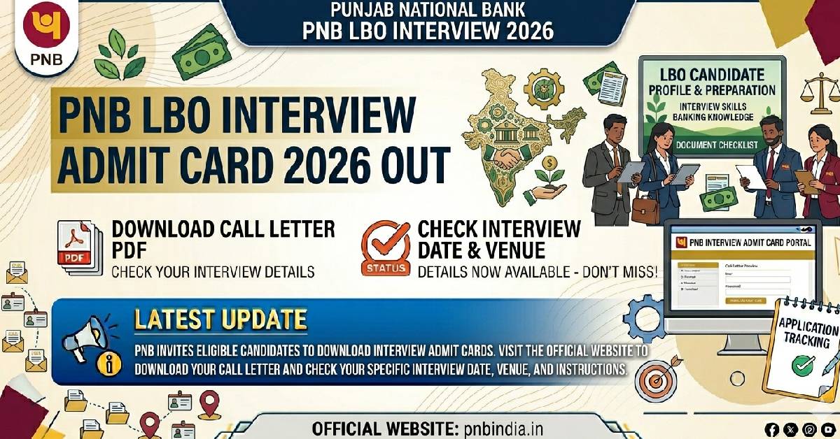 PNB LBO Interview Admit Card 2026